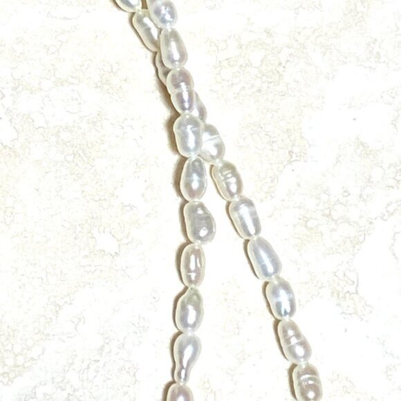 Beaded Dyed Pink Agate & White Freshwater Pearl Adjustable Choker - Picture 11 of 14